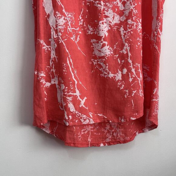 Lands Downunder Italian Linen Sleeveless Tank Size L High Low Coastal Beach NEW - Picture 4 of 9